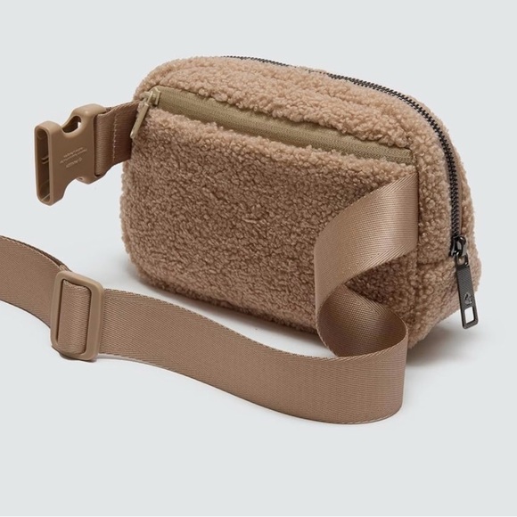 Men's Tan Sherpa Belt Bag - Picture 2 of 7